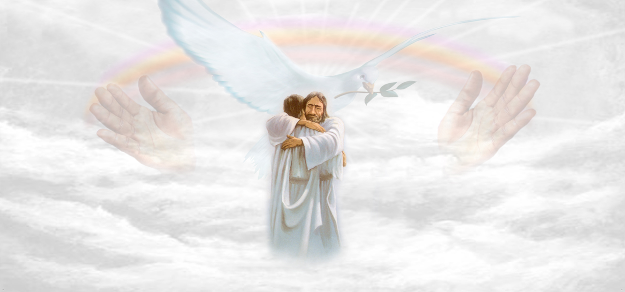 In Gods Arms Clouds White